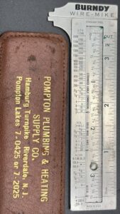 Burndy Wire-Mike Wire Gauge Rule Pocket Caliper