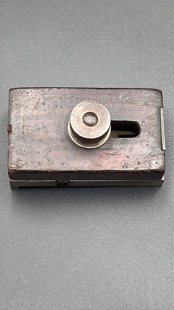 The Dikeman Mfg. Co. Marking Gauge | Cocobolo Wood & Nickel Iron Vintage Measuring Tool | Rare Antique Tool Collectible
