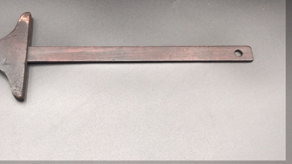 Antique 9.5" Pine Wood Miniature T-Square - Image 2