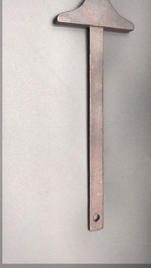 Antique 9.5" Pine Wood Miniature T-Square - Image 3