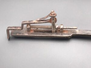 Antique Hand-Wrought Blacksmith Farrier’s Butteris Buttress Tool with Depth Stop