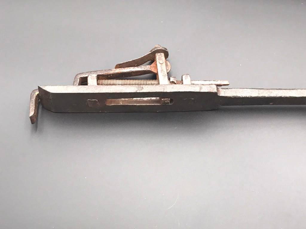 Antique Hand-Wrought Blacksmith Farrier’s Butteris Buttress Tool with Depth Stop - Image 2