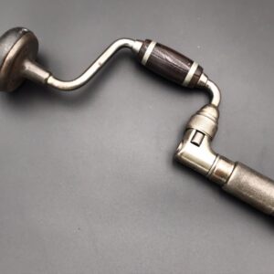 Antique HS & B 6 Inch Petite Bit Brace Rosewood Pewter Bands