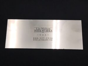 Lie-Nielsen 2 1/2 x 6 Inch Hand Cabinet Card Scraper Blade Mint