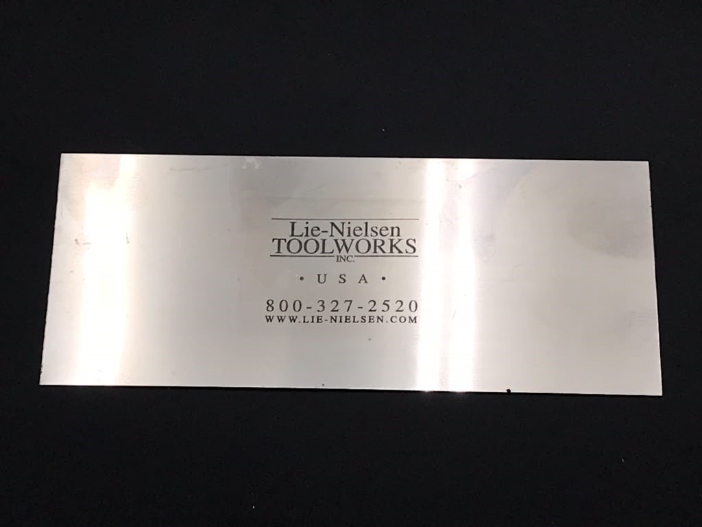 Lie-Nielsen 2 1/2 x 6 Inch Hand Cabinet Card Scraper Blade Mint