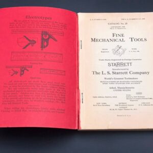 Vintage Starrett Original Catalog #25 c.1930 50th Anniversary Tool Catalog